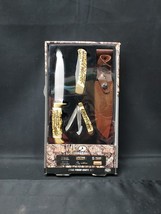 NEW Mossy Oak 3-Piece Stag Finish Knife Set with Stainless Steel Full Ta... - €17,25 EUR