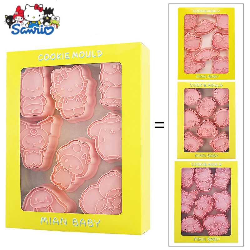 Kawaii Hello Kitty Cookie Mold Sanrio 3D Cartoon Biscuit Cinnamonroll Kuromi - £9.95 GBP+