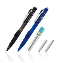 Pentel Twist-Erase Click 2-PK 0.7mm Mechanical Pencil w/Lead Erasers Black Blue - £6.57 GBP