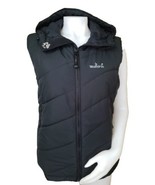 Jack Wolfskin Puffer Vest Womens L Black Hooded Sleeveless Jacket Microg... - £34.79 GBP