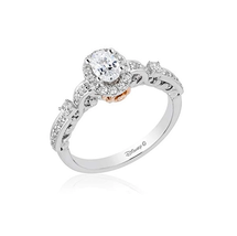 Enchanted Disney Villains Oval Cut Diamond Frame Engagement and Wedding Rings - £85.94 GBP