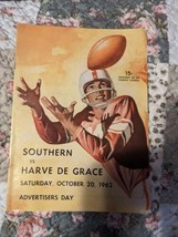 Southern Vs Harve De Grace  Football Program October 1962 - £23.70 GBP