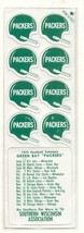 PACKERS 1973 Stickers and Schedule 8 Helmet Stickers - £6.08 GBP