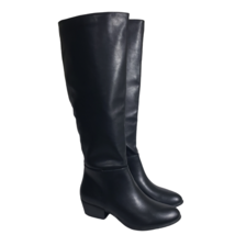 Esprit Womens Treasure Black Faux Leather Knee High Tall Dress Boots Siz... - $99.99