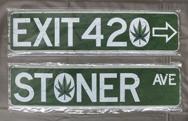 Stoner Ave And Exit 420 Tin Street Signs 15” X 4” - $18.69