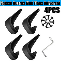 4Pcs Plastic Wearing Mud Flaps Splash Guards Fit For Car Front &amp; Rear Fender - £33.56 GBP