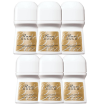 Avon Rare Gold 2.6 Fluid Ounces Roll-On Antiperspirant Deodorant Six Piece Set - £17.28 GBP