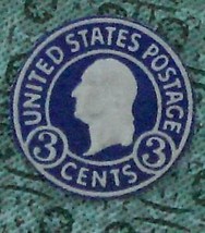 Nice Vintage Used United States 3 Cents Embossed Stamp, GDC - COLLECTIBL... - £3.12 GBP
