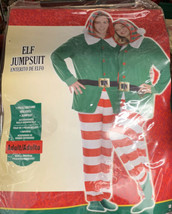 Zipster Elf Jumpsuit Costume Christmas Holiday Parties Small/Med Unisex ... - $34.99