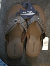 Nautica Mens  Flip Flop Sandals Slip On Beach Size 7  NWT Style Cg4621  - £23.73 GBP