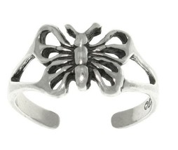 Jewelry Trends Summer Wings Butterfly Sterling Silver Toe Ring Adjustable-Size - £26.36 GBP