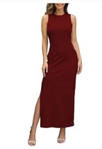 LaSuiveur Women&#39;s Sleeveless High Slit Bodycon Causal Dress Summer Beach... - £14.52 GBP