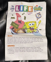 Game Parts Pieces Game of Life SpongeBob Squarepants 2005 MB Rules Instructions - £2.99 GBP