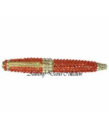 Coral Crystal Ball Point Metal Writing Pen with Swarovski Crystals - $37.07 CAD