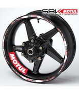MOTUL SBK Motorcycle Wheel Decals – Universal Rim Stickers - $29.99