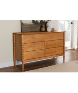 Laverne Black Bobbin Wood 6-Drawer Dresser - $8,895.21 MXN