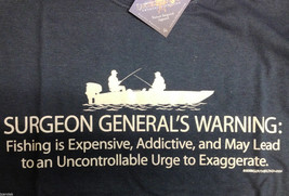 Fishing T shirt S M Humor Unisex Fisherman Fun NWT Surgeon General Blue - €11,26 EUR