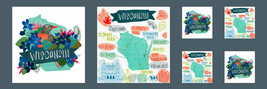 Moda LAKESIDE STORY Wisconsin 13362 11P Quilt Fabric 15&quot; Panel - Mara Penny - £4.14 GBP