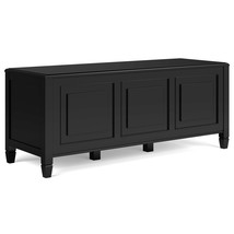 Connaught Black Storage Bench Trunk Ottoman - Entryway Seating - $466.99