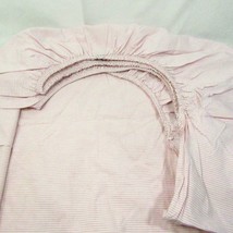 Ralph Lauren Oxford Stripe Pink Twin Fitted Sheet - Nice - £30.50 GBP