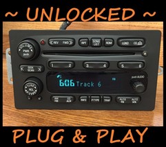 Plug&amp;Play 02-03 Chevy Trailblazer S10 Gmc Envoy 6 Disc Cd Changer Radio Unlocked - £192.37 GBP