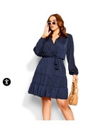 NWT City Chic Pretty Tier Dress - navy Size 20 - $129.40 CAD