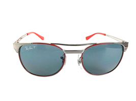 New Polarized Ray-Ban Kids RJ 47mm Silver Red Pilot Sunglasses No case           - £55.94 GBP