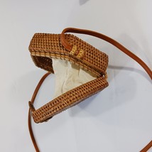 Hexagonal Shaped Natural Handwoven Rattan Lady Women's Bag  image 12