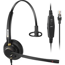 Cisco Phone Headset With Noise Canceling Microphone Mute Switch Telephone Headse - £43.94 GBP