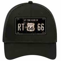 Route 66 Get Your Kicks Novelty Black Mesh License Plate Hat - £22.77 GBP