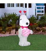 Gemmy Airblown Inflatable Valentine Snoopy, 3.5 Ft Tall, Pink - $138.59