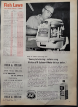 Vintage 1963 Phillips 66 Outboard Motor Oil &quot;Marlex&quot; Container Print Ad - £6.84 GBP