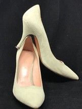PALTER DeLISO Women Pumps Green Suede Pointed Toe 3.5&quot; High Heel Sz 38 E... - £31.54 GBP