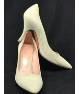 PALTER DeLISO Women Pumps Green Suede Pointed Toe 3.5&quot; High Heel Sz 38 E... - £31.25 GBP