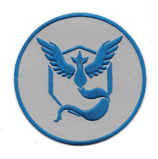 Pokemon Go Game Team Mystic Logo 3.5&quot; Round Embroidered Patch, NEW UNUSED - $4.99