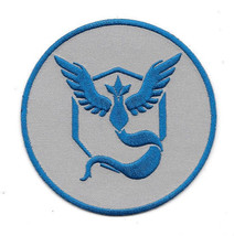 Pokemon Go Game Team Mystic Logo 3.5&quot; Round Embroidered Patch, NEW UNUSED - £3.97 GBP