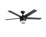 Home Decorators Merwry 48 in. LED Indoor Black Ceiling Fan with Light Re... - $97.32