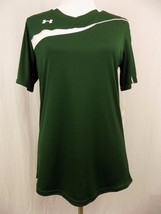 Under Armour Women&#39;s Soccer Shirt Heat Gear Compression Green Medium M New - £15.44 GBP