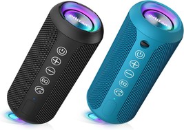 Ortizan Black And Blue Portable Bluetooth Speaker, Ipx7, Dual Pairing. - £64.78 GBP