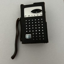 Working VTG Philco P-1604 Pocket Transistor Radio In Leather Case Okinaw... - $25.00