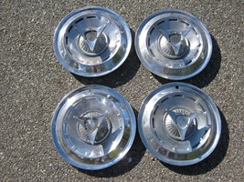 Genuine 1961 Dodge Polara 14 inch spinner hubcaps wheel covers - £72.01 GBP