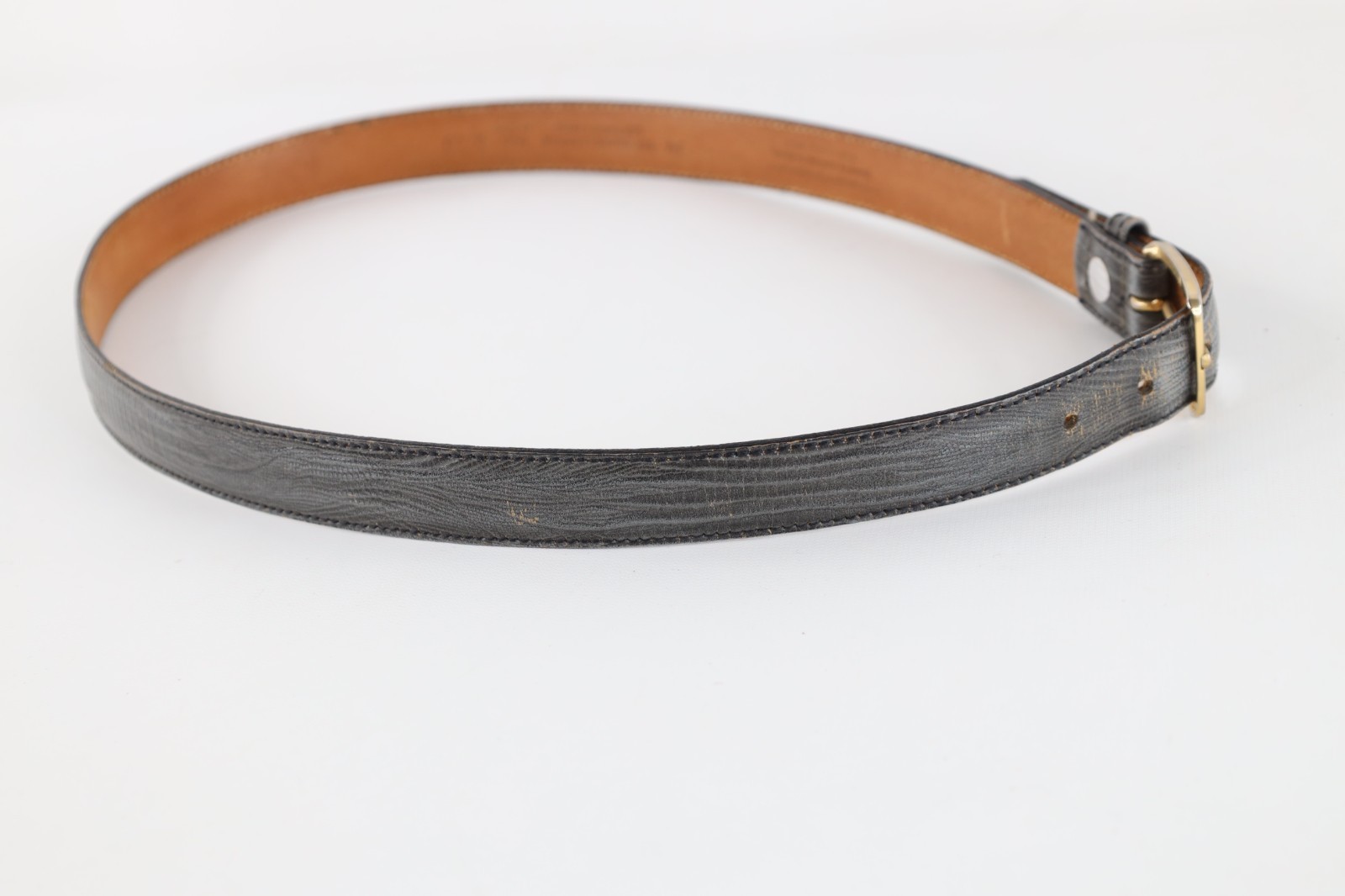 Vintage 70s 80s Streetwear Mens 34 Craftsmen Leather Waist Belt Pants Gray USA Item image 3