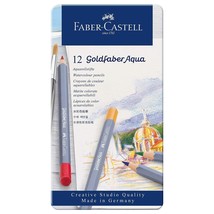 Faber-Castell Goldfaber Aqua Watercolor Pencils - Tin of 12 Colors, Pre-... - £15.73 GBP