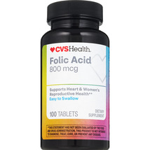 CVS Health Folic Acid Tablets 800 mcg 100 Tablets - £10.30 GBP