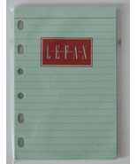 Lefax Ruled Planner Refill Pages 4 or 6 Ring 3 1/4 x 4 3/4 Light Green - $7.35 CAD