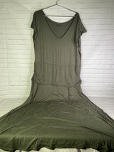 Torrid Olive Green Jersey Stretch Waist Maxi Dress Womens Plus Size 3X - £29.97 GBP