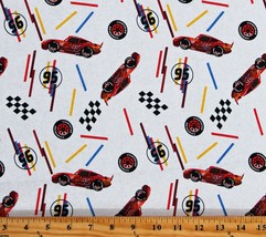 Cotton Lightning McQueen Tires Toss Disney Cars Fabric Print by the Yard D602.37 - £7.95 GBP