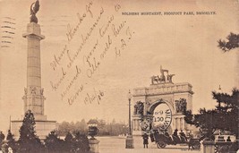 Brooklyn New YORK~WW1 Soldiers MONUMENT-PROSPECT PARK~1906 Tuck Photo Postcard - £9.68 GBP