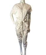 Express Womens Beige Tie Belt Tapered Leg Jumpsuit Size XS - $24.00