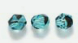 6mm Fire Polish, Transparent Aqua Tortoise, Czech Glass Beads 50, with black - £1.79 GBP